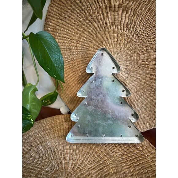 Metallic Christmas Tree LED Light Decor - Picture 1 of 9